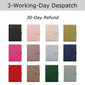 Yihe 6-Ring A5 Agenda Binder Planner copertina per Notebook in rilievo pelle Litchi 35MM argento mensile/giornaliero/settimanale regalo per ufficio per - Product Image 3