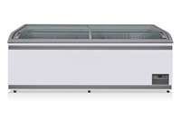 Congélateur coffre commercial grande capacité à ouverture supérieure R290, dégivrage automatique, pour supermarché, présentoir de produits surgelés