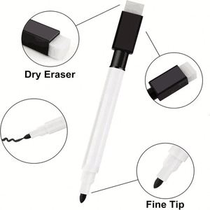 50-Pack Black Fine Point Dry <b>Erase</b> Markers with <b>Eraser</b> Caps Low Odor Whiteboard Markers <b>Pens</b> for School Office & Classroom - Product Image 2