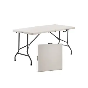 GARIDA Table pliante pliante en plastique légère pour l'extérieur et l'intérieur, pique-nique, camping, mariage, barbecue, GCCF-T01