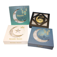 Cadeau Mubarak Boîte à gâteaux au chocolat et aux bonbons Calendrier de l'Avent Boîtes de date pour emballage de faveur Papier Kareem Sweet Favour