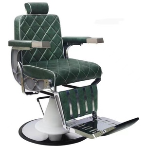 Silla de Barbero Metálica, Muebles de Salón de Belleza, Equipo de Peluquería Antiguo - Product Image 5