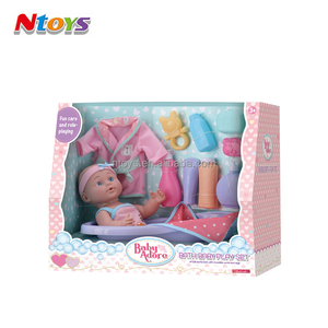 NToys Poupées en plastique de 14 pouces <span class=keywords><strong>avec</strong></span> accessoires, kit de bain pour poupée reborn, jouets, poupées reborn, cadeau pour nouveau-né, ensemble de luxe - Product Image 6