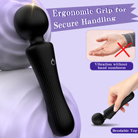 Vibrateur portable AV Wand avec logo personnalisé, 12 fréquences, puissant masseur corporel, étanche, rechargeable, en silicone, vibromasseur.