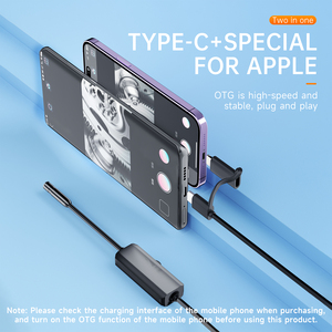Caméra endoscopique AN112 2-en-1 de 10 mètres pour mobile, étanche et flexible, compatible <span class=keywords><strong>iPhone</strong></span> - Product Image 3