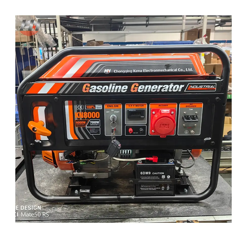 Chongqing Gasolina Emergencia 7500W Gasolina Potencia 25L Tanque de combustible 6000W Generador