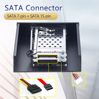 Unestech 2Bay SATA Hot Swap Enclosure 2.5 Inch Too-Free Disque dur Interne HDD Mobile Rack Hot Computer Drive PC Aluminium