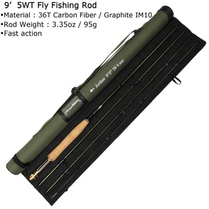 Canna da pesca a mosca in grafite IM10/36T Stream Archer 4 sezioni canna da pesca a mosca ad azione rapida - Product Image 5