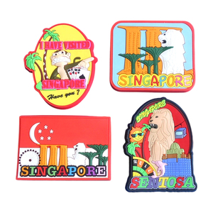 Imanes de PVC para Refrigerador de Singapur, Recuerdos de Ciudades de <span class=keywords><strong>Asia</strong></span> Oriental, Decoración de Goma Suave para Refrigerador, Regalos para Visitantes, Personalizables - Product Image 3