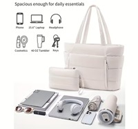 Ensemble de sacs fourre-tout matelassés 2026 pour femmes, sac à bandoulière léger en nylon multi-poches avec pochette de poignet, sac de sport