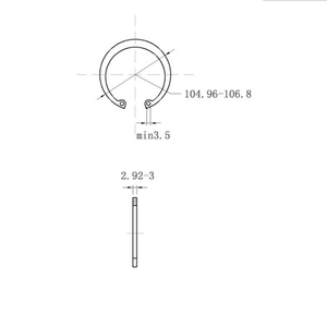 Anneaux de retenue à clip interne <span class=keywords><strong>DIN</strong></span> <span class=keywords><strong>472</strong></span>, 62 72 25, à extrémité ouverte, pour arbres - Product Image 6