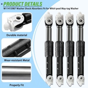 Amortiguador para lavadora WSA90338 de acero inoxidable, 4 piezas, para modelos Whirlpool Vortex - Product Image 3