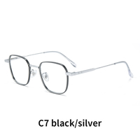 Montura de gafas cuadrada de titanio de moda Premium, monturas de gafas ópticas, gafas de fábrica, gafas de titanio con bloqueo de luz azul