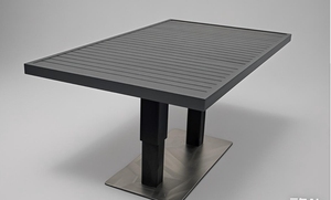 कास्ट एल्यूमीनियम आउटडोर गार्डन पैटियो एल्यूमीनियम आउटडोर पेटियो फर्नीचर ऊंचाई-समायोज्य स्वचालित तालिका - Product Image 4