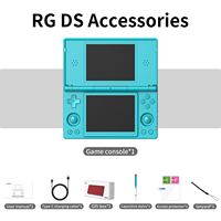 Consoles de jeux vidéo ANBERNI RG DS à double écran tactile avec système Android 14, 128 Go, lecteurs de jeux rétro portables, 4000 mAh, 4 pouces