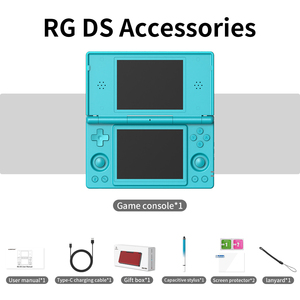 เครื่องเล่นวิดีโอเกม ANBERNI RG <span class=keywords><strong>DS</strong></span> หน้าจอสัมผัสคู่ ระบบ Android 14 ความจุ 128GB เครื่องเล่นเกมพกพาแบบย้อนยุค แบตเตอรี่ 4000 มิลลิแอมป์ หน้าจอ 4 นิ้ว - Product Image 1