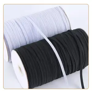 180 mètres de longueur bricolage tressé bande élastique cordon tricot bande couture blanc 0.5 centimètres