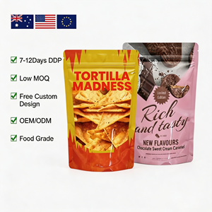 Pochette Doypack Biodégradable Personnalisée avec Fermeture Éclair pour Emballage Alimentaire Certifiée FDA Prix Usine Faible MOQ OEM/ODM - Product Image 1