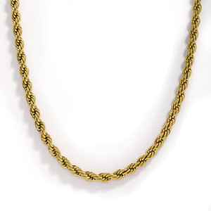 European American Stainless Steel 6mm Twisted <b>Chain</b> & Link Unisex Trendy Fashion Button <b>Rope</b> Bracelet Tanjing Fashion - Product Image 6