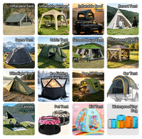4.8 ㎡   Petite tente gonflable avec auvent, support ventilé, respirant, léger, portable, pour 2 personnes, camping en plein air, OEM/ODM ISO9001