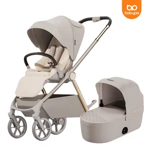 Vente en gros Nouveau-né pliable chariot pliant 3 en 1 landau poussette bébé chariot voyage poussette voiture luxe 3 en 1 poussette pour bébé