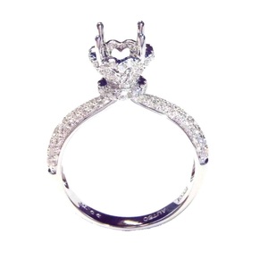 HongKong – Monture semi-encadrée classique en or blanc massif 18 carats avec diamant naturel solitaire de 0,74 carat, sertie à griffes, de qualité supérieure pour mariage - Product Image 3