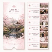 Tarjetas de Boda en Cascada Personalizadas al por Mayor con Tipografía Gratuita, Diseño Profesional y Entrega Rápida