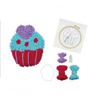 Kit de pique-aiguilles DIY pour sous-verres à cupcakes - Marque VOSAN, thème Animaux et Nature, en tissu, ensemble d'activités créatives éducatives pour enfants