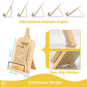 Supporto <span class=keywords><strong>per</strong></span> libri di cucina in bambù robusto supporto <span class=keywords><strong>per</strong></span> libri di cucina - Product Image 2