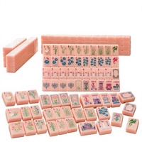 Ensemble de mahjong américain en acrylique rose cerise de 160 pièces, provenant du Zhejiang, Chine, parfait pour les rassemblements à domicile