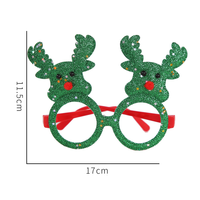 Lunettes de fête dorées en forme de double sapin de Noël, lunettes fantaisie scintillantes en forme de sapin de Noël, accessoire brillant pour photomaton pour le dîner de Noël