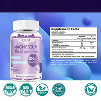 Gummies véganes de glycinate de magnésium à marque privée OEM, supplément de magnésium et potassium avec vitamines et minéraux pour le sommeil