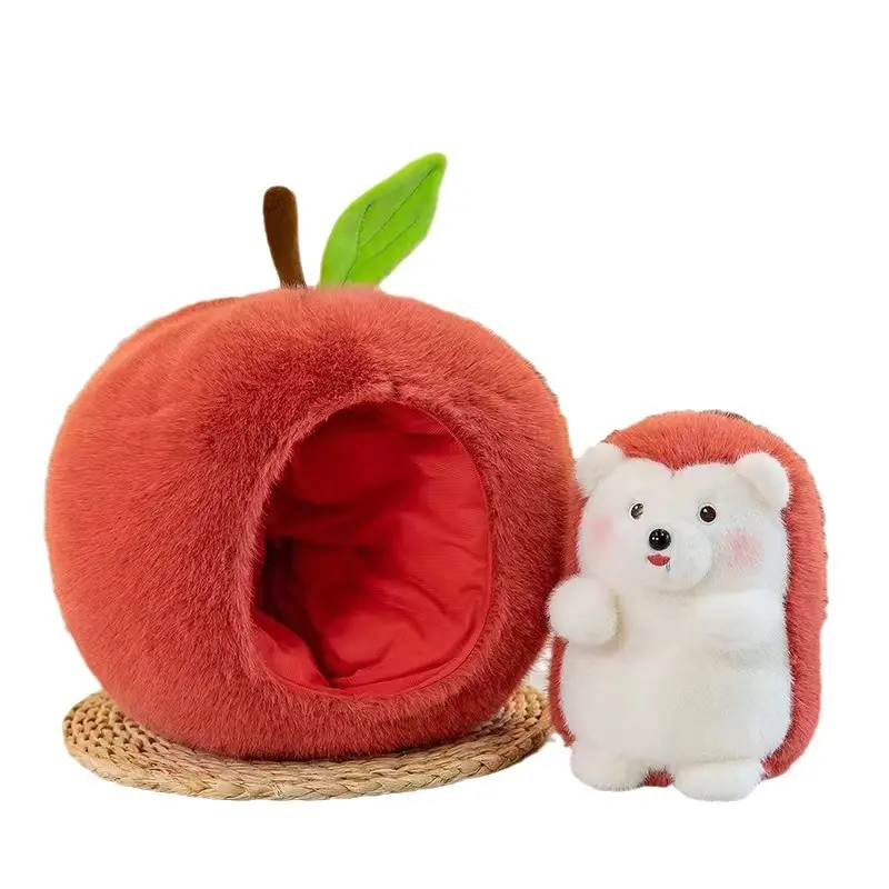 Giocattolo di peluche Super carino riccio bambola di mele giocattolo creativo peluche rimovibile cuscino di peluche per auto carino regalo per ragazza giocattolo