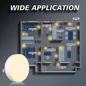 ไฟกลางคืน LED แบบเสียบปลั๊ก รุ่นมินิทรงกลม พร้อมเซ็นเซอร์ตรวจจับแสงตั้งแต่พลบค่ำถึงรุ่งเช้า ประหยัดพลังงาน 0.5 วัตต์ ปลั๊กแบบ US EU AU สำหรับใช้ภายในอาคาร - Product Image 5
