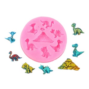 <span class=keywords><strong>Molde</strong></span> de Silicona para Decoración de Pasteles y Fondant, Forma Redonda 3D, 7 Variantes de Animales, Dinosaurios, Volcán, Gráficos, DIY - Product Image 6