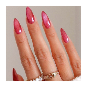 <span class=keywords><strong>Unghie</strong></span> <span class=keywords><strong>Finte</strong></span> Ovali Corte Effetto Occhi di Gatto, Copertura Completa, in Plastica ABS Autoadesive, Etichetta Privata - Product Image 5