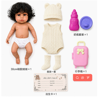 Lebensechte 12 Zoll Afroamerikanische Reborn-Babypuppe aus Vollsilikon Realistische Neugeborenen-Spielpuppe Kuschelige Komfortpuppe Geschenk