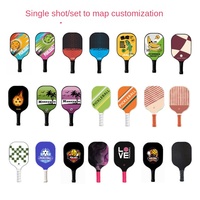 Set Raket Pickleball Komposit Fiberglass Terlaris Lintas Negara, Kustom untuk Olahraga Luar Ruangan, Dayung Pantai, Disetujui USA, Tahan Lama