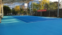 Revêtement de sol INOLP 15 mm pour terrains de pickleball en caoutchouc synthétique acrylique, résistant, force de traction 70 psi, peinture de sol