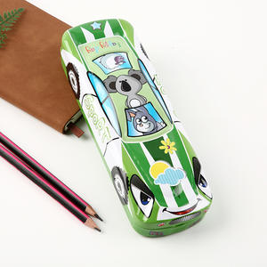 CHXN <span class=keywords><strong>Bo</strong></span>îte de papeterie mignonne pour petites voitures, <span class=keywords><strong>bo</strong></span>îte à stylos en fer de grande capacité, crayon créatif double couche de dessin animé pour l'école primaire - Product Image 4