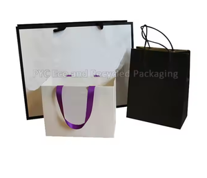 Offre Spéciale Sac à provisions en papier réutilisable avec logo personnalisé avec poignée Sac à provisions en papier artisanal cadeau avec poignées - Product Image 4