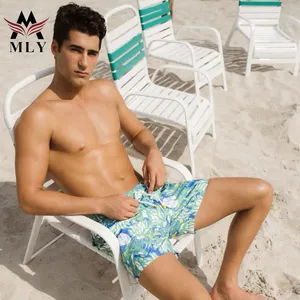 MLY wholesale swimwear boys board shorts swim trunks set stripe men trunks swimming