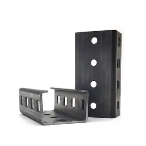 Customizable high quality steel c channel cold rolled perforated c-shape steel channels in black mild carbon steel XAK 2024