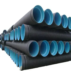 HDPE dinding ganda pipa bergelombang dinding ganda tabung hdpe bergelombang dinding ganda dinding halus interior culvert pipa