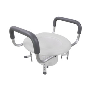 Toilet Seat Riser For Elderly 180kg Load Capacity With Anti Slip <b>Pads</b> Round Type Fixed Installation - Product Image 2