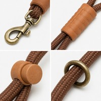 Laisse de dressage pour chien anti-traction en corde d'escalade tressée, avec poignée en mousse Cloud, anti-torsion, réglable, pour la promenade, design tendance