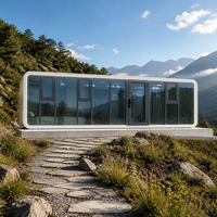 Maison capsule spatiale de luxe, maison préfabriquée modulaire, pod de vie mobile moderne, maison capsule prête à être expédiée pour hôtel de villégiature