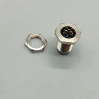 Conector M12 de 5 y 12 pines, código A, macho, recto, para montaje frontal en PCB