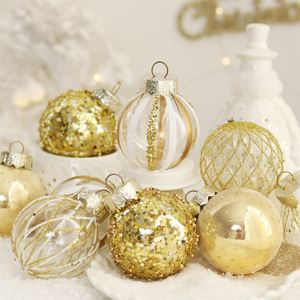 Vente flash - Ornements de Noël en plastique peints à la main de 6 cm, boules de décoration pour la maison - Product Image 6