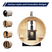 Pièce brûlante en bois 1800*1800MM de sauna de sauna de baril de pin de jardin extérieur pour la personne 3-4 personnalisable
